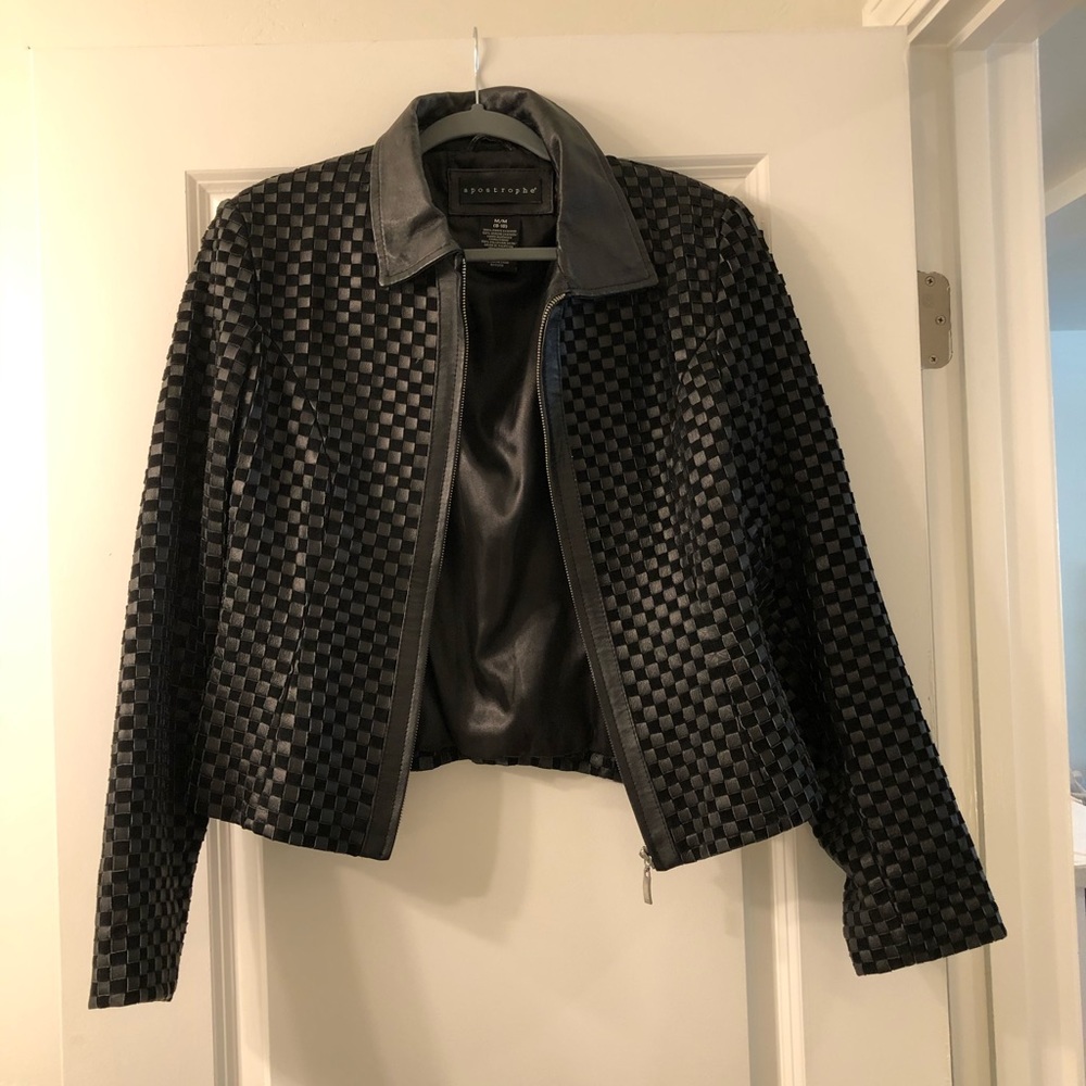 Black Leather Jacket by Apostrophe